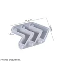 Translucent silicone resin mold for DIY egg shapes with precise dimension markings - Base-Small / Semi-transparent White