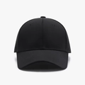 Classic black baseball cap in a solid color with breathable mesh and six-panel design - Adjustable / Black