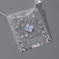 Pegatinas para uñas florales TS-3037 con flores azules vintage y letras elegantes - TS-3037 Arte de Arreglo Floral - Nuevo Relieve