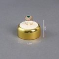 Golden cylinder ring display stand with 3cm height and 5.5cm base diameter - Ring Stand with Metal Base