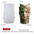 Molde de silicona cara de diosa GJ-174 para velas 3D DIY con medidas y especificaciones - Diosa de la Vela GJ-174 / Blanco Roto