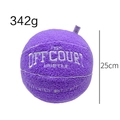 Purple plush basketball pillow with Offcourt embroidery 25cm soft stuffed sports toy - Purple
