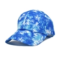 Gorra de béisbol con degradado tie-dye azul y blanco con visera curva y estructura de 6 paneles - Estilo Tie-Dye Irregular Azul y Blanco (3#)