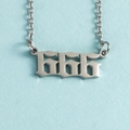 Lucky number 666 pendant necklace in silver finish for women minimalist style - Number 666 / Steel