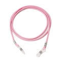 Pink woven eyeglass cord with adjustable silver tubes and anti-slip silicone loops - Pink