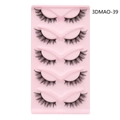 Dramatic cat-eye false eyelashes set 3DMAO-39 with 5 pairs of thick black lashes - 3DMAO-39