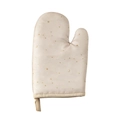 Beige heat resistant oven mitt with celestial stars and moon patterns on a white backdrop - Beige Starry Sky No Silicone-1Pc