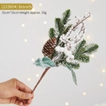 Artificial Christmas branch with pine cones, white berries, and snow effect (31cm x 15cm) - (233604) Snowy Pine Branch with White Berries