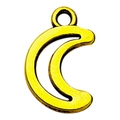Minimalist gold-finish metal crescent moon pendant charm for DIY jewelry making - Moon (13574)