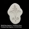Baroque acanthus leaf silicone mold for fondant and chocolate with 10.5cm size details - No.3-Grey
