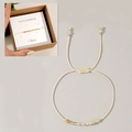 Handmade cord bracelet with Citrine semi-precious stones for November birthday - November-Citrine (Boxed Set)