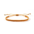 Handmade braided rope bracelet in golden yellow with adjustable cord for men and women - Gold Yellow