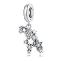 Pendentif étoile filante en argent 925 avec pierres de zircone scintillantes - Pendentif Météore avec Incrustation de Pierres 0509