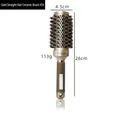 Detail view of champagne gold ceramic hair brush with dimensions 4.5cm by 26cm and nano tech - 45# (4.5cm Diameter)