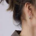 Minimalist silver-tone teardrop hook earrings with a polished mirror finish for women - Silver Color Large Waterdrop Earrings / One Pair