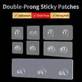 Adhesive claw hooks for shelving in various sizes with transparent nail-free design - 7*26cm Round Triple Hook / Clear