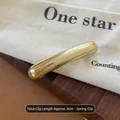 Minimalist 8cm gold spring hair clip for women with a sleek polished metal finish - Gold Smooth Spring Clip
