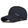 Verstellbare dunkelblaue Baseballkappe mit R-Logo aus Metall und Stickerei-Detail - Standard / Marineblau
