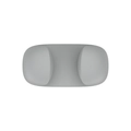 Matte grey round rice cooker spoon holder stand in a minimalist plastic design - KS01 / Gray