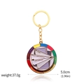 Interactive rainbow color wheel keychain in gold metal finish for mood and style - Color Wheel Theory English Keychain