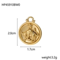 Detail of 18K gold Taurus zodiac charm with dimensions 2.0x1.7cm and weight 3.2g - Taurus