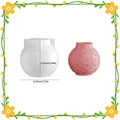 Silicone sphere mold with relief snowflake design for resin candles and plaster crafts - Victory Snowflake Lantern Ball 003