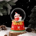 Sanrio Christmas snow globe with Cinnamoroll and Pochacco on festive red base - 8cm / 80#2481 Gift Box Style - Light + Music