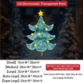Christmas tree static window sticker in various sizes for holiday shop window decoration - Watercolor Tree 3 / 15x20cm