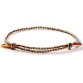 Handmade multicolored friendship bracelet with adjustable woven rope and tassel detail - Red Blue Yellow Black