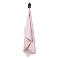 Close-up of pink waffle weave golf towel with textured microfiber and black hook - Pink