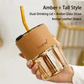 Tall Style-Amber-Set (Lid+Straw+Sleeve)