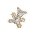 Chic golden bear pendant necklace with sparkling crystals on a minimalist background - VD1309 Gold Zirconia Bear Style