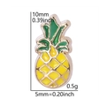 Pineapple fruit floating charm alloy pendant for DIY bracelets and earrings - Pineapple