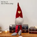 Christmas gnome doll with red hat and telescopic legs for festive holiday home decoration - Red Hat Heart Decor (Doll No. 15)