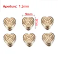 Perline a cuore dorate da 9 mm con foro da 1,5 mm per creazione gioielli fai da te - Oro Cuore / Oro