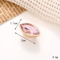 Pink gemstone charm with gold border for clogs showing 2cm length and weight - C256 20*11 Pink Marquise Gem