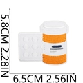 Size detail of medical pill patch with dimensions 5.8x6.5cm showing embroidery texture - No.20 Pill Bottle & Pack