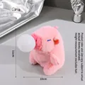 Pink Capybara plush keychain with bubble design, soft toy 11cm height variant - New Pink Bubble Capybara