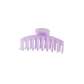 Large lavender candy color hair claw clip with jelly semi-circle design for women - Bulk Packaging / Light Purple