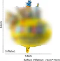 School bus shaped foil balloon for back to school decoration 54x61cm inflated size - Yellow Oval Shape