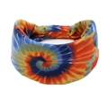 Bandeau sport élastique tie-dye arc-en-ciel pour femme, bandeau yoga souple aux couleurs vives - Tie-dye Arc-en-ciel