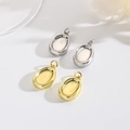 Creative oval metal charms in gold and silver finish for DIY jewelry making sets - Mixed Colors