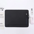 Minimalist black waterproof laptop sleeve with front zipper pocket and sleek urban design - 14/14.6 Inch Universal / Black (D6)