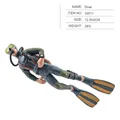 Modèle de plongeur réaliste avec combinaison bleue et palmes jaunes pour scènes marines - Plongeur N°1 - Posture de Natation
