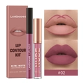 Lip contour kit with matte liquid lipstick and liner set in shade 02 nude pink - 02