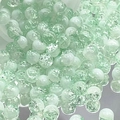 DIY jewelry 10mm light green cracked glass round beads with internal ice crack texture - 10MM Semi-white Crackle Green