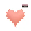20 inch pink heart shaped foil balloon with scalloped edges for wedding party decor - 20-inch Scalloped Heart Macaron Red