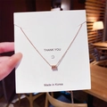 Elegante titan stahl halskette in roségold mit einem stilvollen kleinen zylinderanhänger - Zylinderrollen-Stil (X114) / Roségold