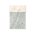 Bamboo leaf nail art stickers with shell luster finish and minimalist Chinese style - TO5331-Cyan White Bamboo (Shell Luster)
