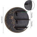 Detailed dimensions of the celestial moon wooden shelf with 25.4cm height and 6.5cm depth - Moon Face Black (MZ244A)